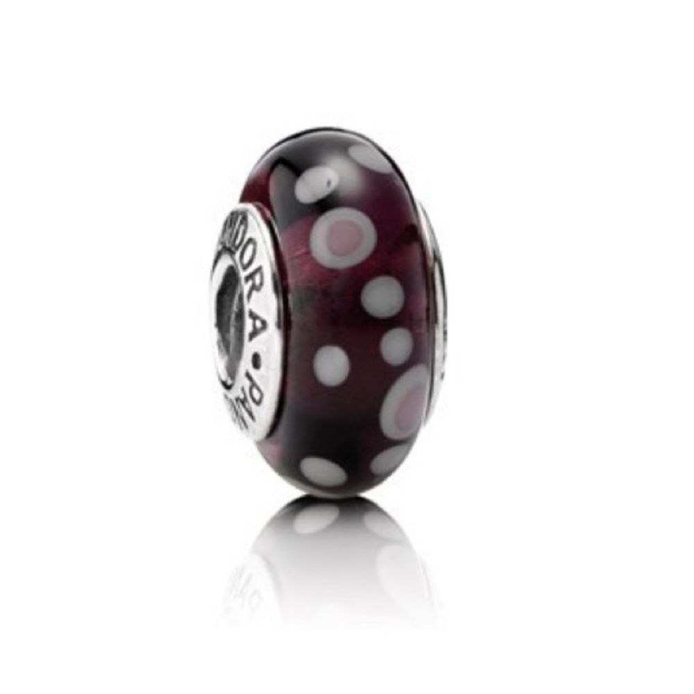 Pandora Purple Bubbles Murano Charm
